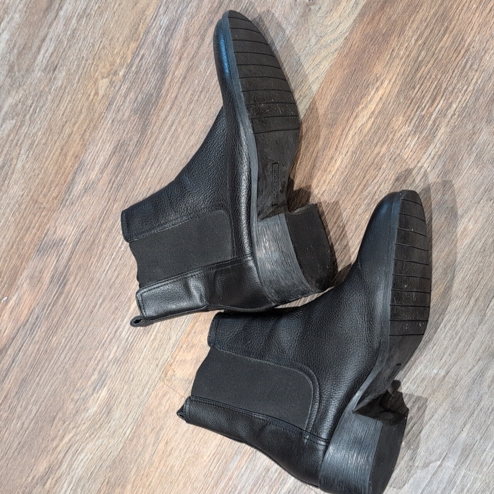 Black Leather Ankle Boots - Picture 4 of 4
